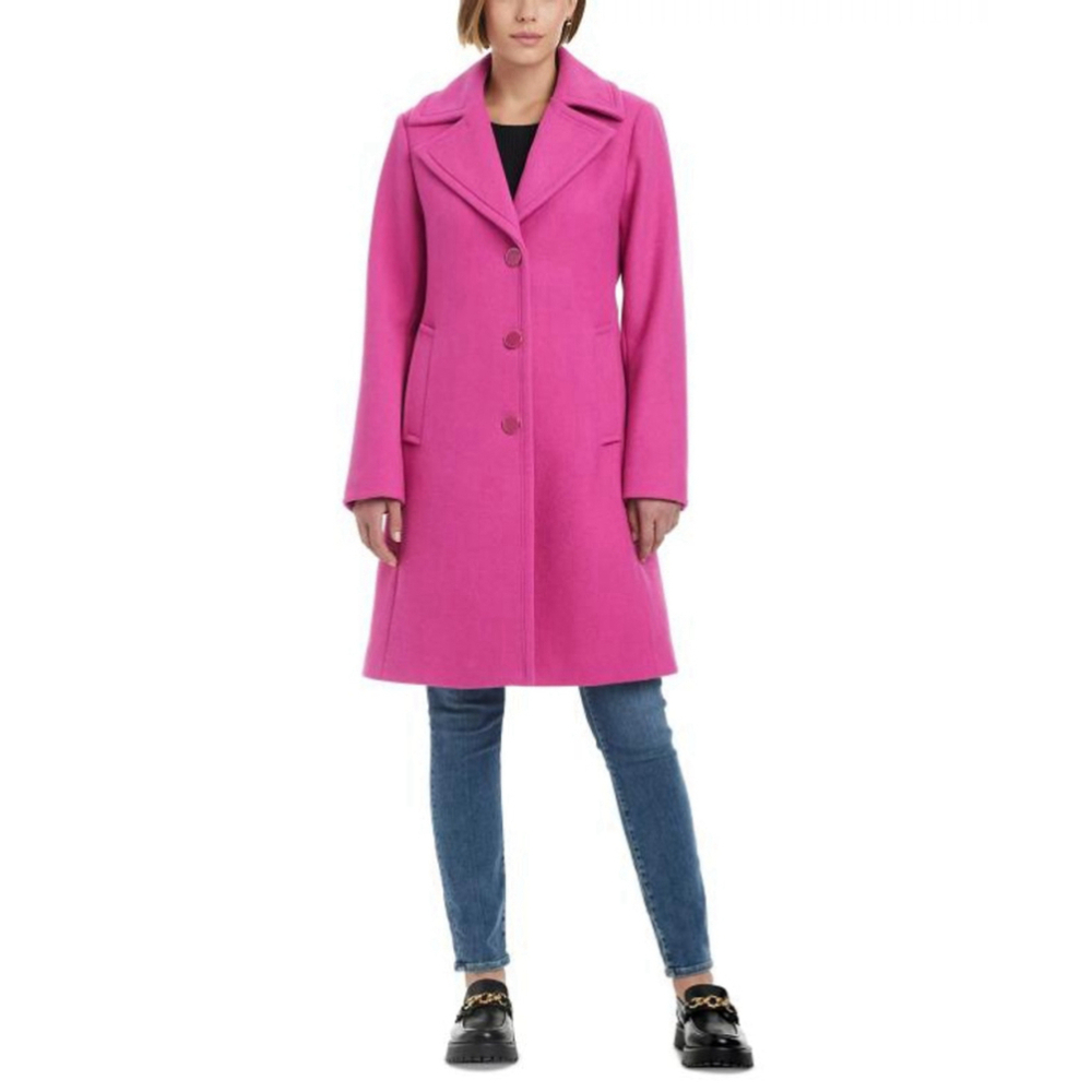 Kate Spade Women's XS Wool Marker Pink Single-Breasted Coat NWT but Damaged